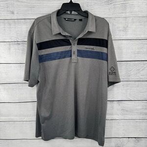 Travis Mathew Polo Shirt Mens Size Large‎ Golf Gray Performance Outdoors